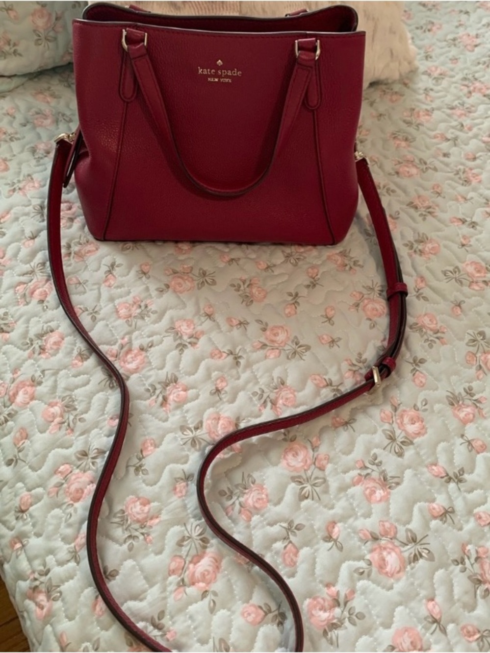 Kate Spade Raspberry Pebbled Leather Satchel - Picture 4 of 8